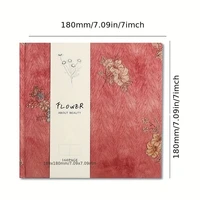 80 листов бумага для эскизов 7*7 дюймов альбом для рисования художественный ретро шелковая ткань блокнот пустые внутренние страницы для офиса/школы/художественные принадлежности — изображение 3