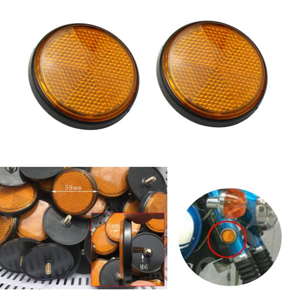 

Reflector Fork 2PCS 8mm Thickness Autocycle Left Right M6 Screw Motorcycle Plastic Replaces Universal For Honda