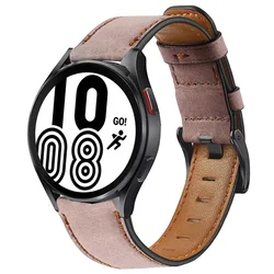 Vintage Leather Watch Strap - Timeless Elegance for 22mm watch band (Pink 4)