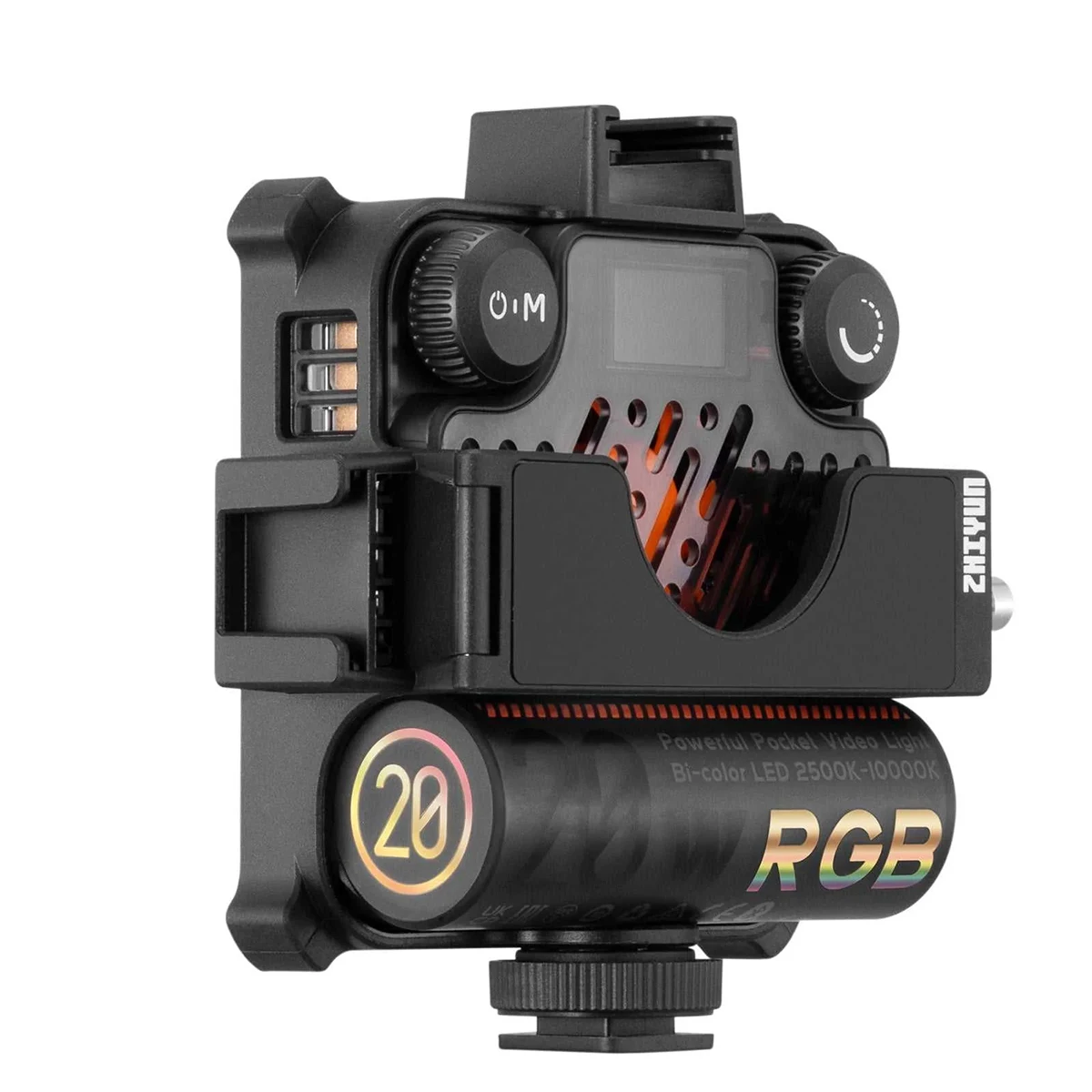FIVERAY M20C M20 Combo RGB Video Light, 20W Portable Camera Light 2500K-10000K,