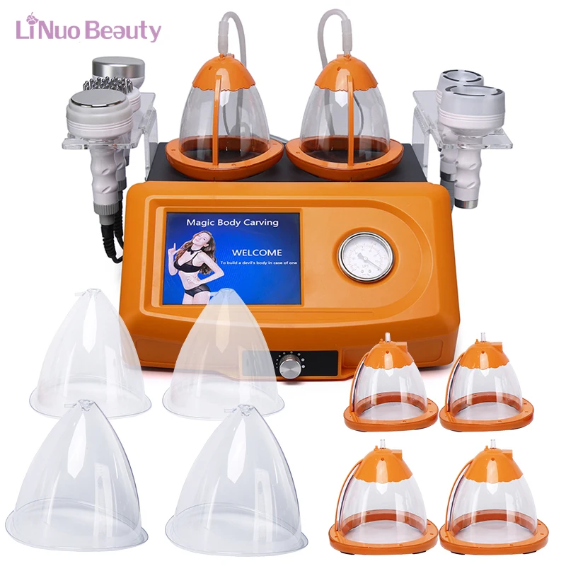 

2 in 1 80K cavitation RF body slimming XL cups vacuum breast enlargement buttocks butt lift vibration massager beauty machine