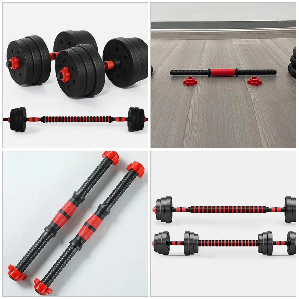 Barbell Bar 40cm Dumbbell Connecting Rod With Nuts Gym Equipment