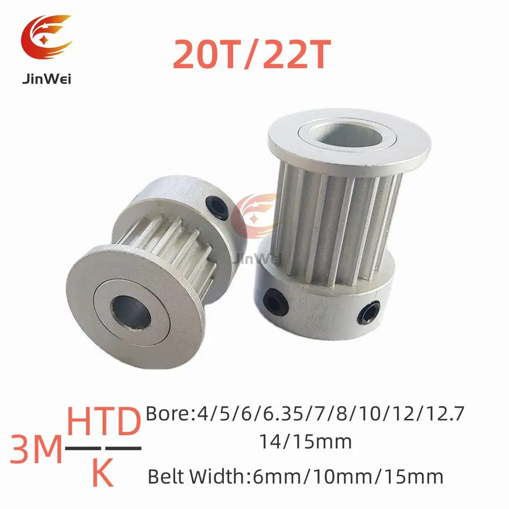 Pulley 8mm HTD 3M Timing Pulley (20T) - Fits 9/10/15mm Belts, Multiple Bore Sizes Htd3m Belt Pulley