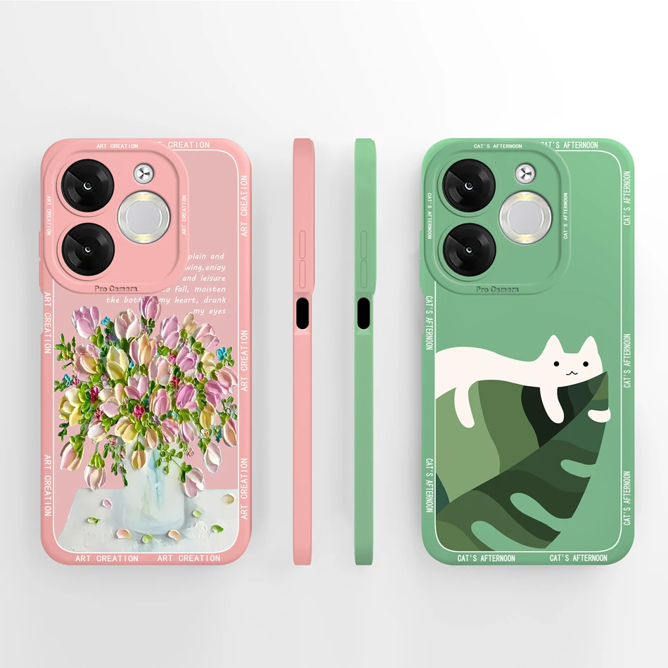 Exquisite Oil Painting Full Protection Soft Silicone Anti-Drop Phone Case