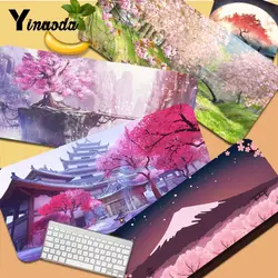 Tapis de souris de jeu pour ordinateur portable, motif de fleurs de cerisier, rose, japonais, taille Deak, pour overwatch, csgo world of warcraft 