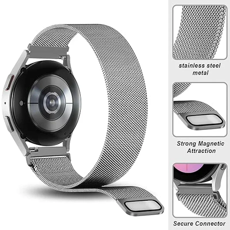 Elegant 22mm Milanese Loop Steel Metal Strap – Premium Smartwatch Accessory
