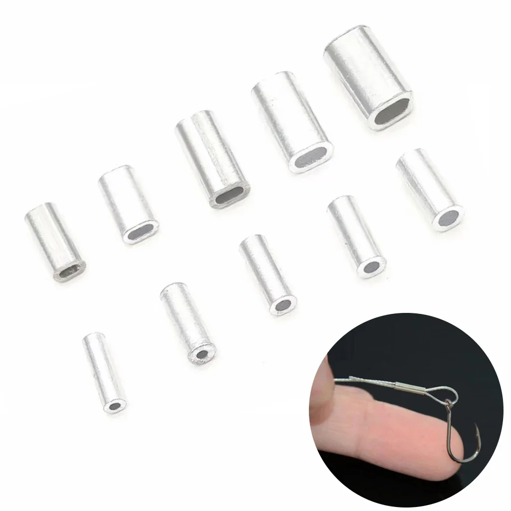 200 Manchons à Sertir Alu Pour Pêche – Connecteurs Tube Aluminium 8/10mm – NEUF
