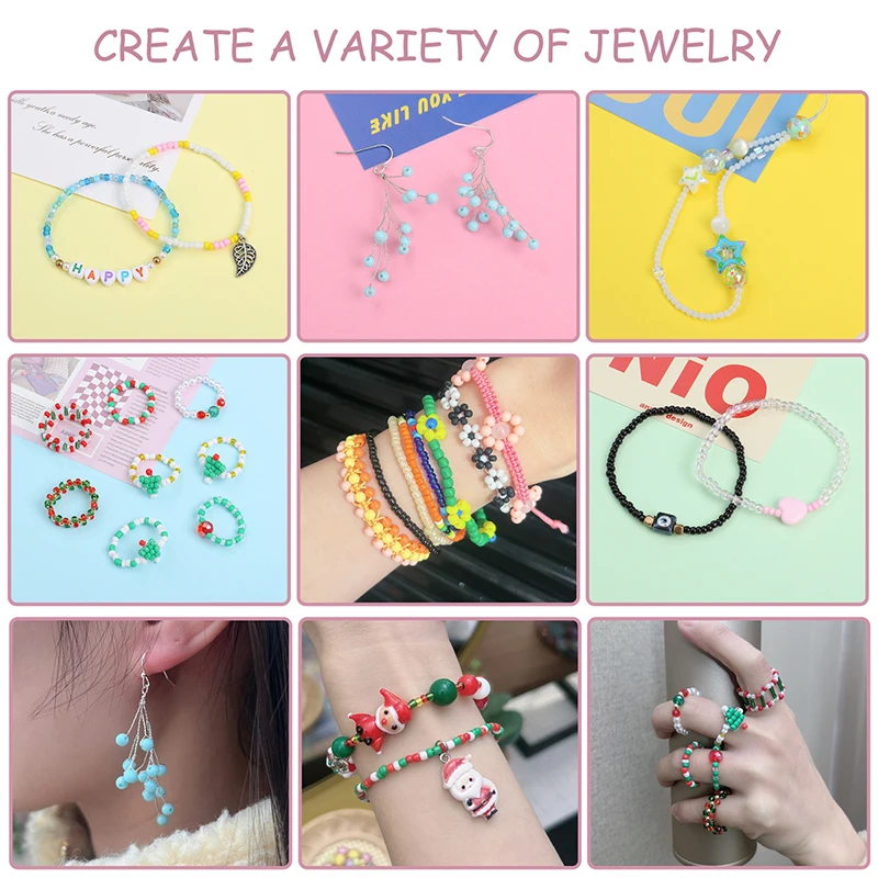 About 5200Pcs24 Grid Rice Bead Box Handmade DIY Jewelry