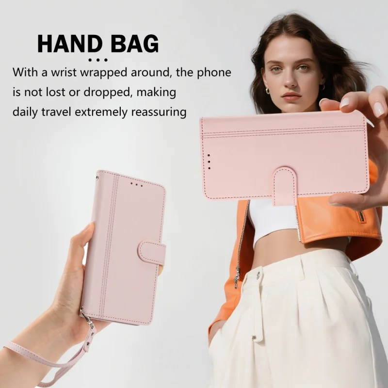 Elegant PU Leather Wallet Flip Phone Case Cover