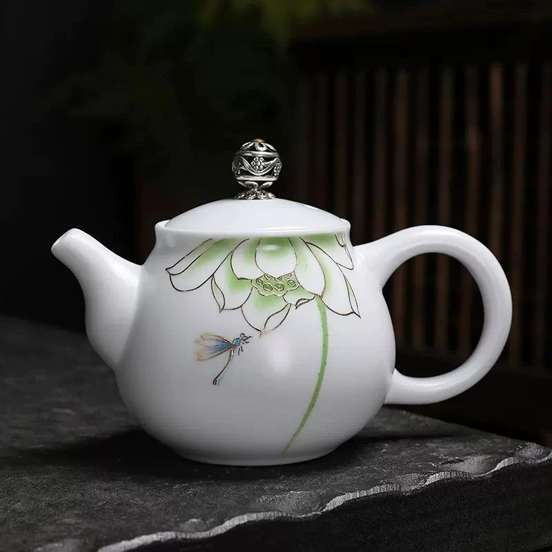 

Ceramic Tea set Accessories Chinese Kungfu Tea pot Retro Small Teapot Tea Ceremony Celadon Drinkware 220ML Teapot Porcelain