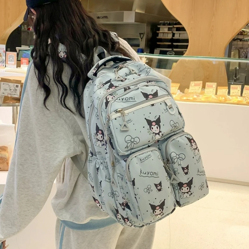 Kuromi school bag girls middle school students high school students college students cute girly heart large capacity backpack