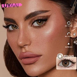 Colorful Contact Lenses for a Natural Look - Enhance Eye Color for Daily Makeup, Yearly Use, 2pcs (Skylark Dream)