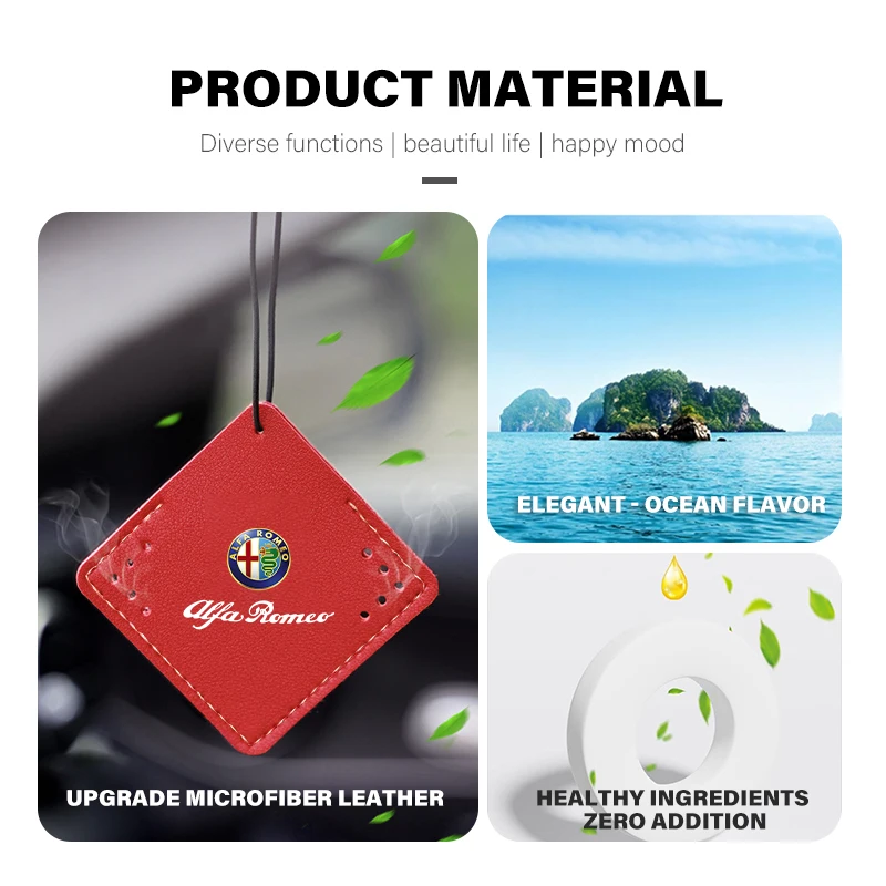Elegant Car Air Freshener Aromatherapy Pendant - Hanging Perfume Piece