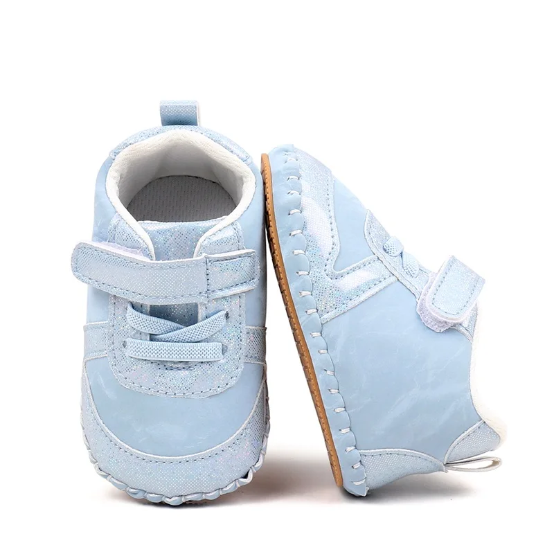 Newborn Baby Girls Boys Sneakers Fashion Soft Non-Slip Infant First Walking Shoes Spring Summer Toddlers Faux Leather Crib Shoes