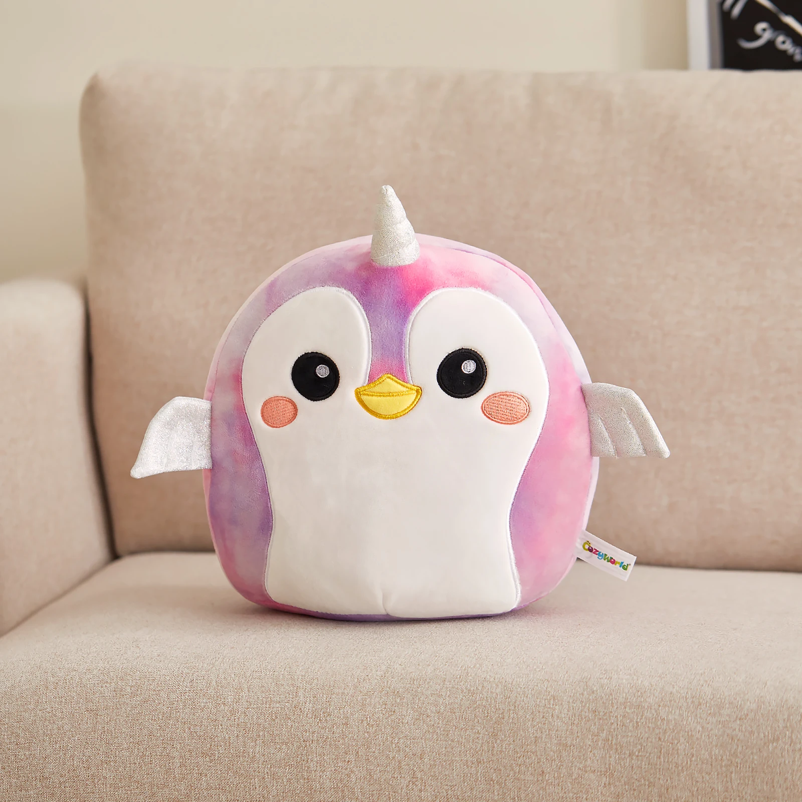 30cm Pink Penguin Doll Throw Pillows Soft Plush Animals Unicorn Penguin with Wings Toys For Girls Sleeping  Stuffed Toys 4