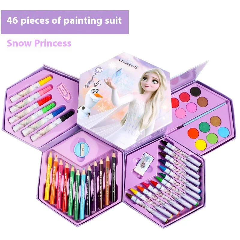 Cartoon Disney Drawing Set Children'S Drawing Watercolor Pencil Lead Crayon Gouache Gift Box Student Children'S Birthday Gift