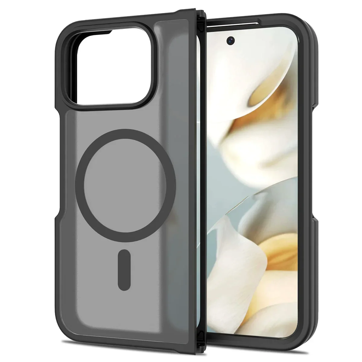 Matte Translucent Magnetic Phone Case with Wireless Charging Protection