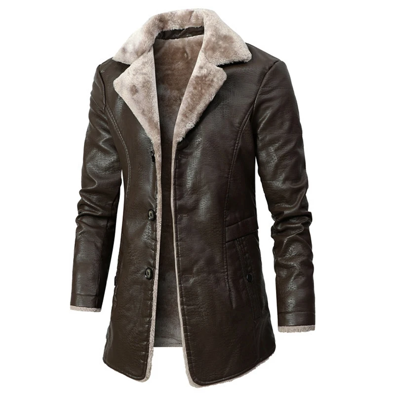New Winter Men Fur Integrated Jackets Double Sided Casual Coats Male Fleece Warm Particle Velvet Leather Jackets and Coats 5XL