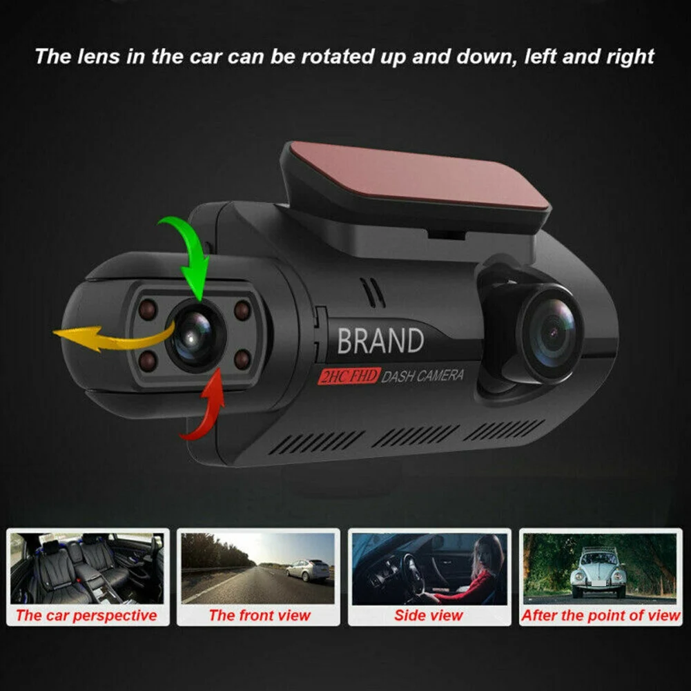 Car dash cam Dual Lens Dash Cam Car DVR Front and Inside Camera Video Driving Recorder Parking Monitor Night Vision G-Sensor 1080P