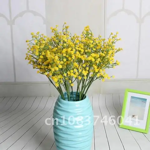

Artificial Baby's Breath Flower Gypsophila Fake Silicone plant for Wedding Home Hotel Party Decoration 5 Colors 1pc