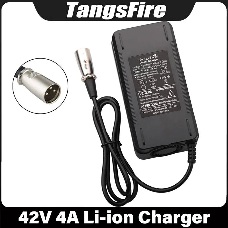 

42V 4A Lithium Battery Charger For 36V 10Series Electric Scooter E-bike Li-ion Charger with 3Pin XLR Connector High quality