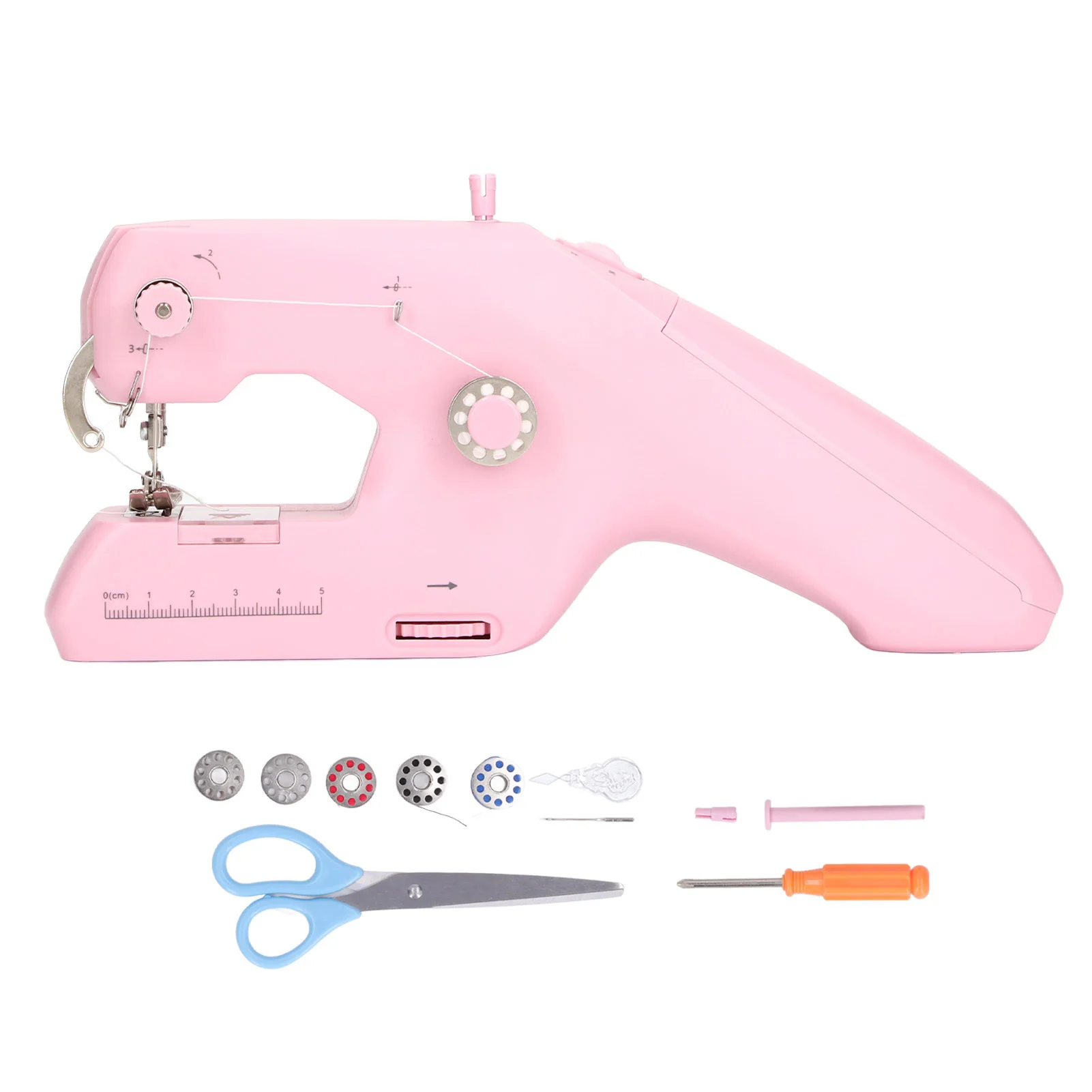 Handheld Sewing Machine Pink Household Small Portable Electric Double
