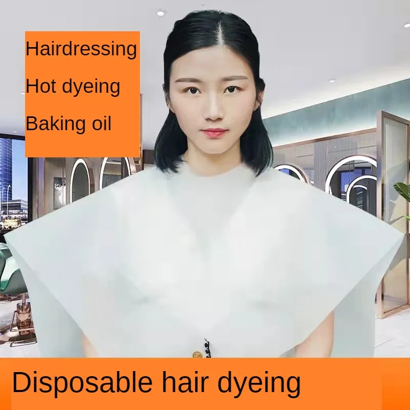 150pcs/pack Disposable Hair Dye Shawl for Salon and Hairdressing - Non-woven Waterproof and Oil-proof Cape for Hair Coloring