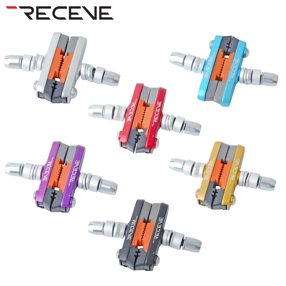 RECEVE Folding Bike Brake Pads Bicycle Rim V Brake Pads BMX Rubber Block Braking V-Brake Holder Shoes For Brompton Cycling