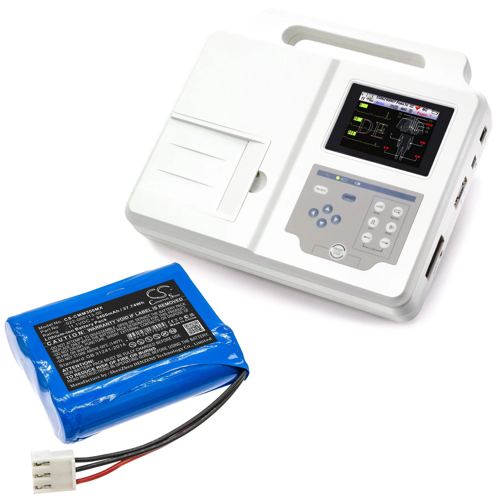 

Cameron Sino 3400mAh Battery For COMEN CM300 022-000113-00