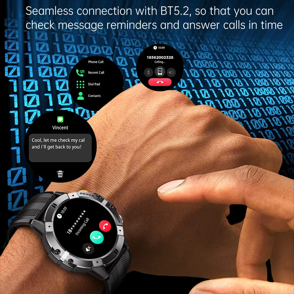 Outdoor Military Smart Watch Bluetooth Call Smartwatch Fitness Clock IP68 Waterproof Sports Men's Watches for IOS Android 2025