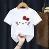 Summer Short Sleeved Anime Cute Hello Kitty Printed Children T-Shirt Cartoon Kid T Shirt Casual Top Girl Boy Clothing Baby Tee 3