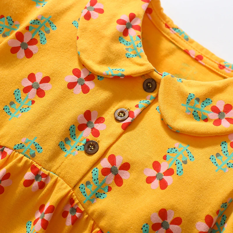 Children's Clothing Kids Clothes Baby Girls 2025 Summer Princess Cotton Flowers Puff Sleeve Birthday Holiday Dress