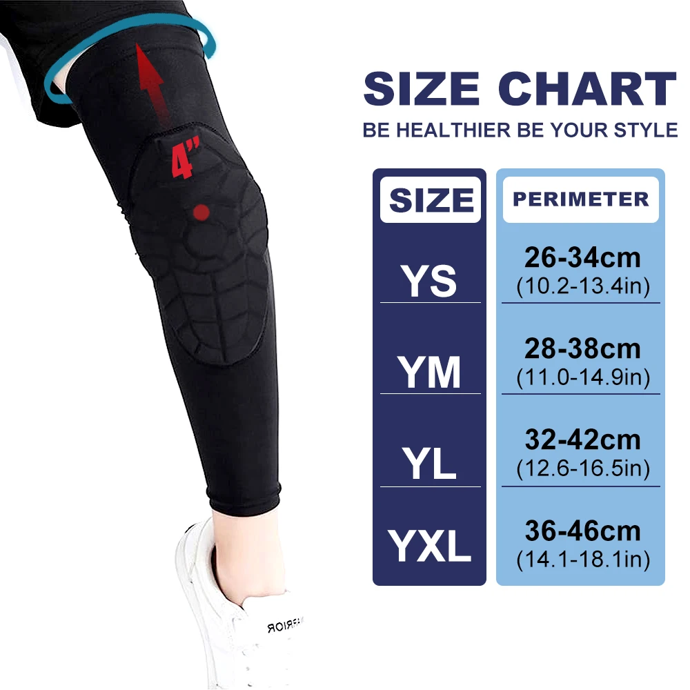 Knee Sleeve Compression Pads Basketball Wrestling Hex Padded Legs