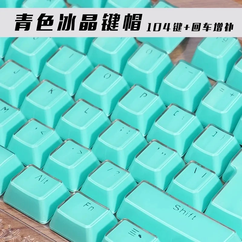 chaves layout translúcido keycaps oem baixo perfil branco keycap diy preto backlit borda de cristal para teclado mecânico chave boné