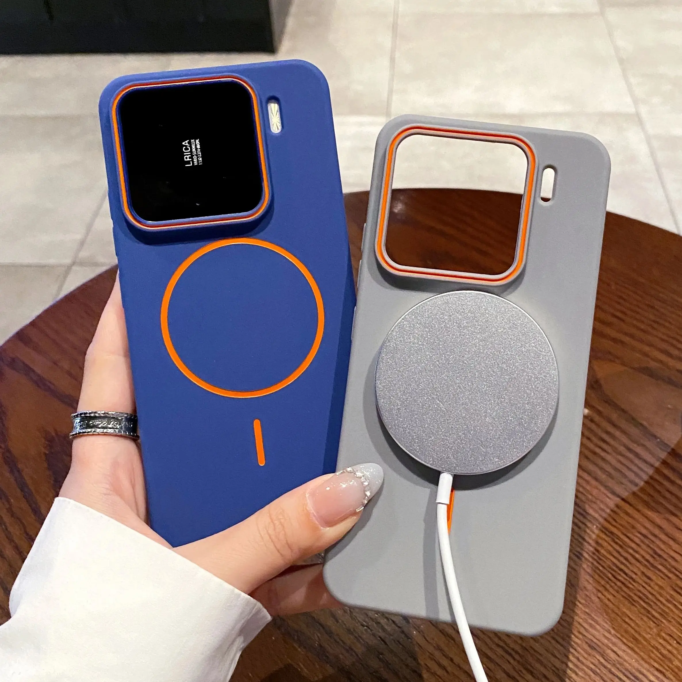 Soft TPU Frosted Magnetic Case with Wireless Charging & Shockproof Protection