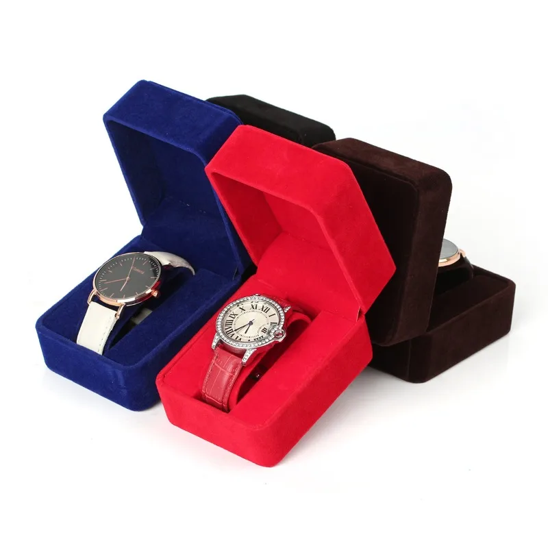 Watch Storage Box Fashion Velvet Round Corner Smartwatch Clock Jewelry Accessories Business Packaging