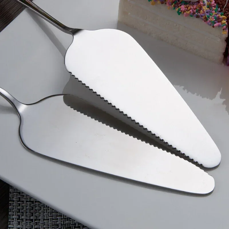 1Pc Cake Shovel Knife Pie Pizza Cheese Server Cake Divider Knives Stainless Steel Serrated Edge Server Baking Tools