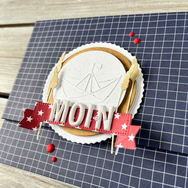 Mmao Craft Metall-Stanzformen, Stanzformen für Banner, Scheibenrahmen, Dekoration, Scrapbook, Papierhandwerk, Messerform, Klingenschablonen – Detail 1