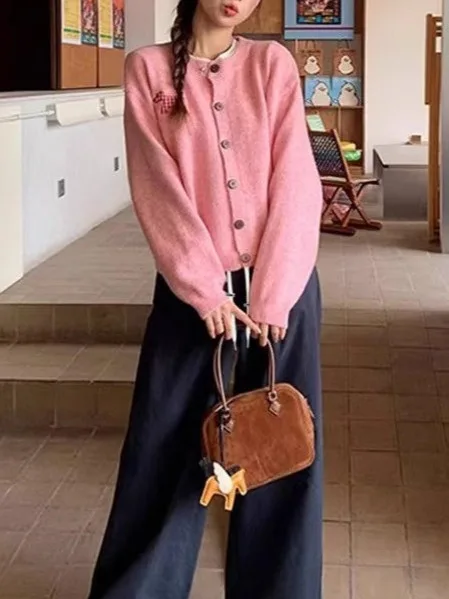 임산부 바지 캐주얼 드로스트링 여성용 아우터 봄 가을 와이드 레그 스트레이트 컷 롱 팬츠 편안한 면 폴리에스터