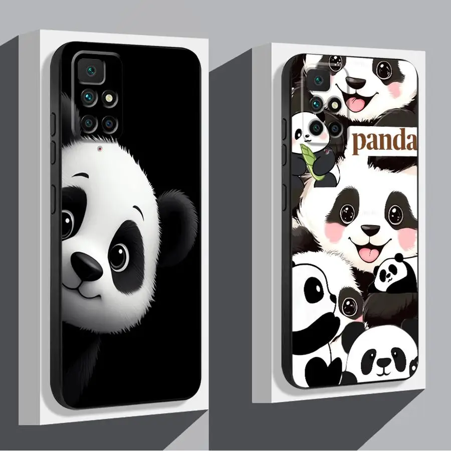 Panda Design Phone Case in Black and White