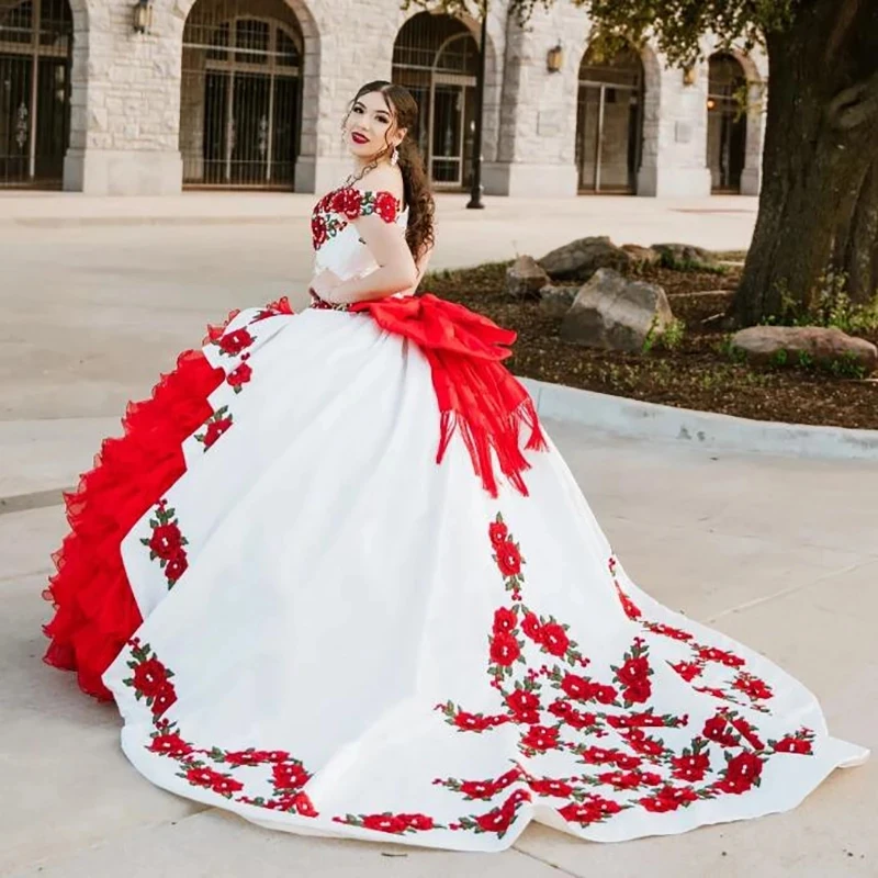 HOT ! White Puffy Quinceanera Dresses Pink White Puffy Quinceanera Dresses  Pink Lace Quinceanera Dresses