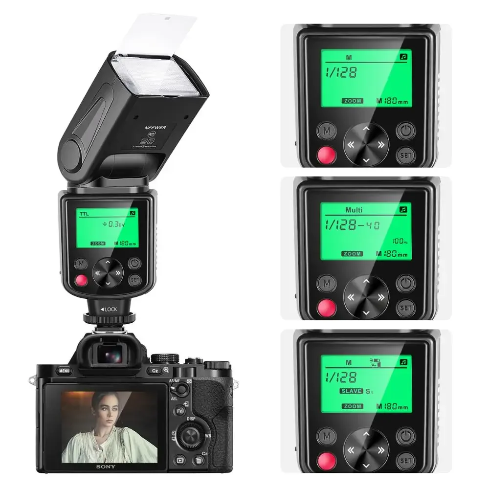 Neewer NW635 TTL GN58 플래시 스피드라이트 키트 ( MI 핫슈 카메라 A7RIV/III/II A7III/II A7SII A6600 A6500 A6400 A6300 호환)