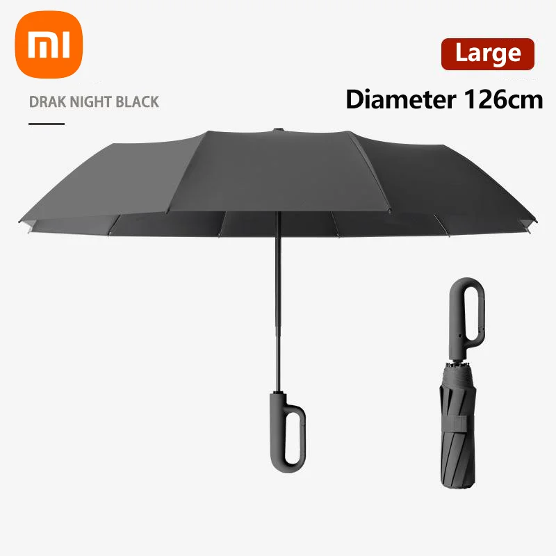 Xiaomi-特大の強化された雨に強い傘,紫外線に強い,二重目的,完全自動
