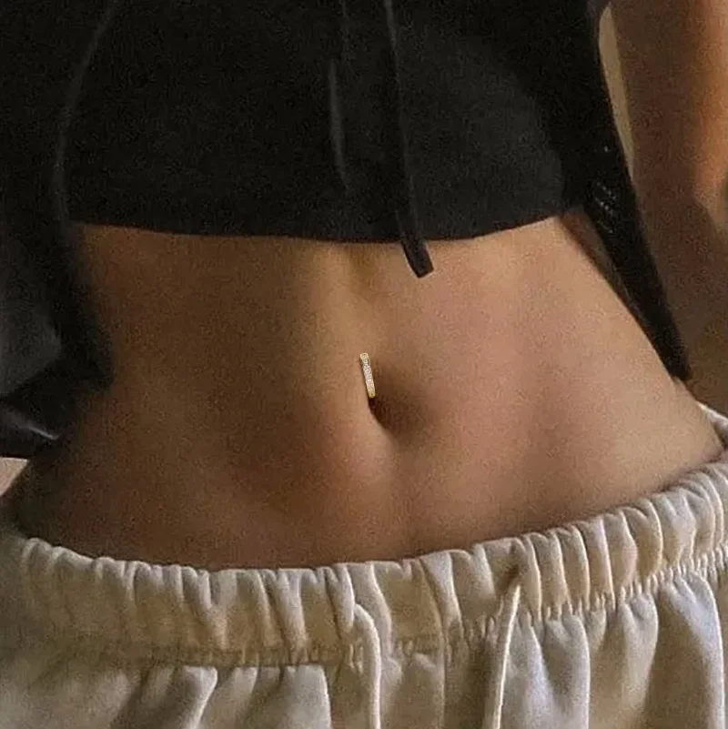 Belly Button Piercings Stainless Steel Zircon Belly Button Piercing Surgical Stainless Steel Pearl Belly Button Ring for Women Sexy Navel Jewelry