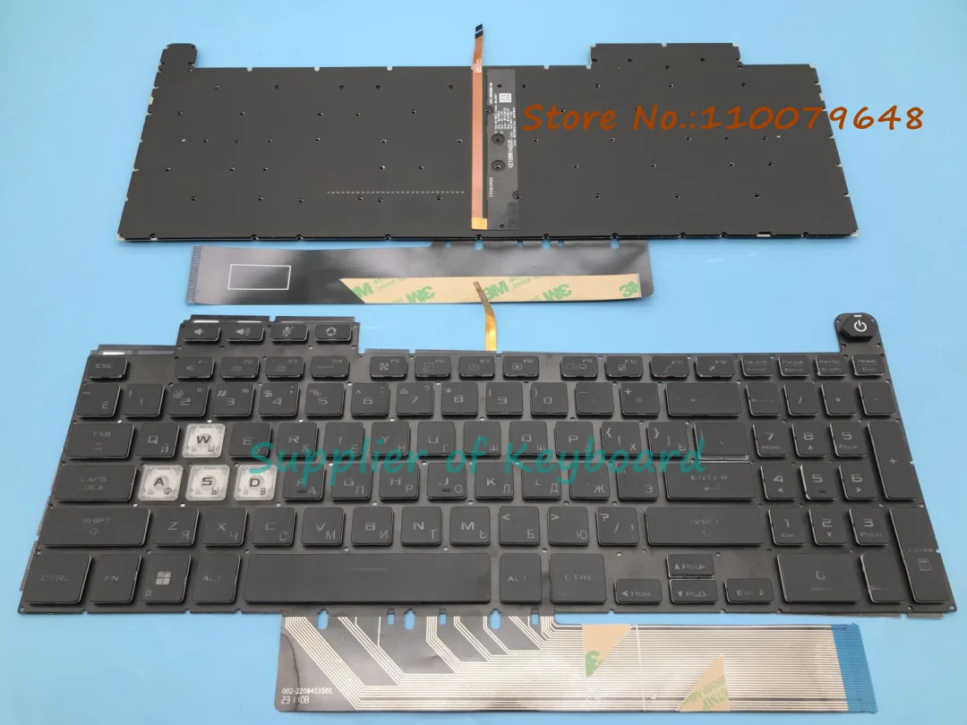 Teclado Retroiluminado para Jogos Asus Tuf F15 Fa507 Fa507r Fx507 Fx507zc Fx517 Fx517z Fx707 Fx707z F707 Inglês e Russo Novo - Imagem 3