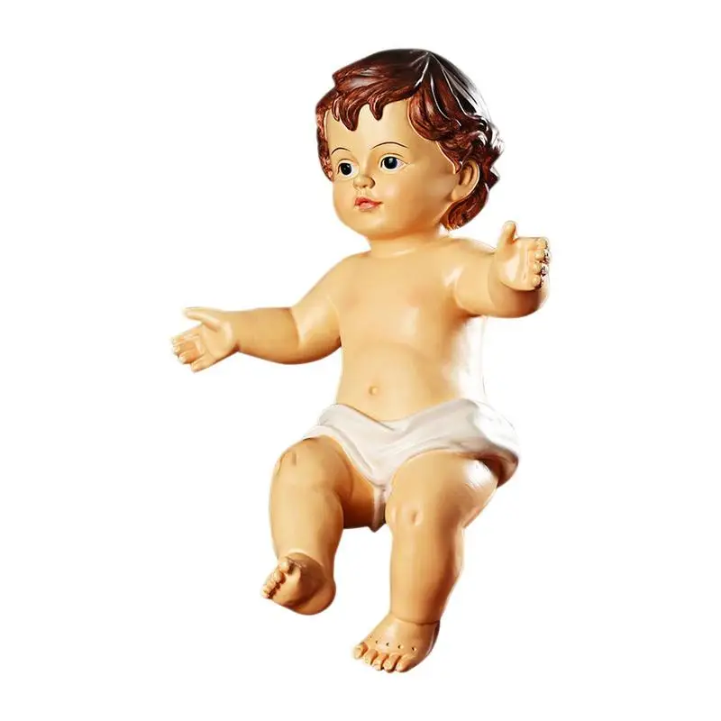 Nativity Baby Sculpture Religious Resin Figure Small Baby Jesus Doll For Christmas Church Friendship Gift Navidad Figurine 6CM