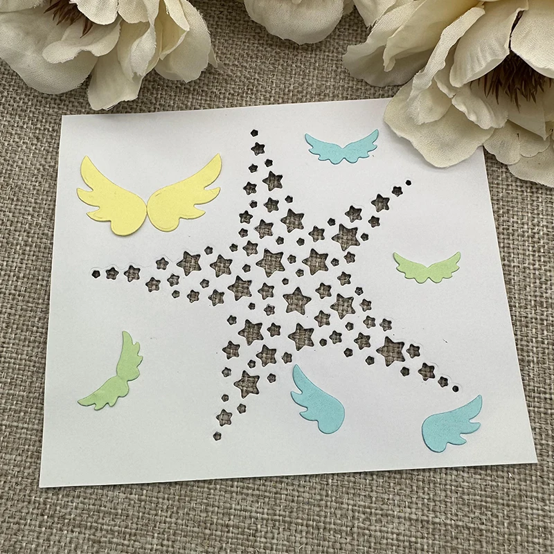 

Wings stars decoration Metal Cutting Dies Stencils For DIY Scrapbooking Decorative Handcraft Die Cutting Template Mold