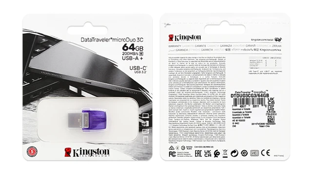 Penna USB Kingston DataTraveler Micro Drive 64GB - Velocità 200MB/s | USB 3.2 Gen 1 | Metallo | DTMC3G2/64GB - Foto 4