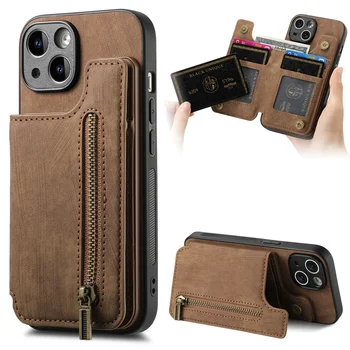 Zipper Wallet Leather Case 1