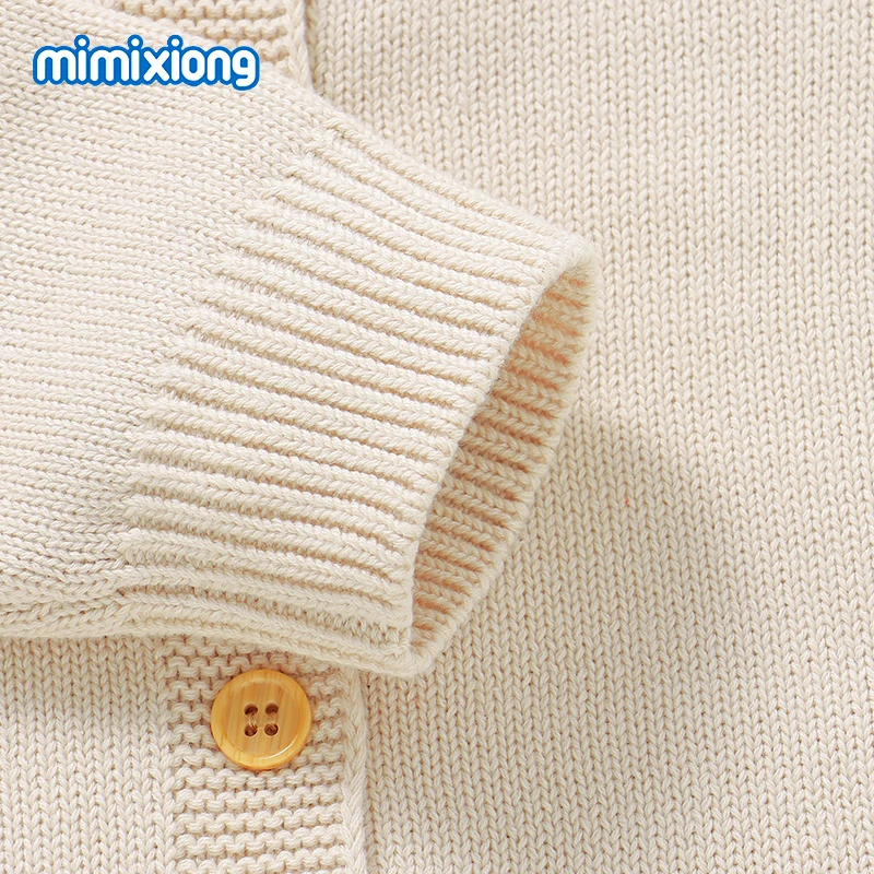  스웨터 가디건 겨울 솔리드 풀 슬리브   여아 니트 재킷 및 코트 1-9M  니트웨어 아동 상의